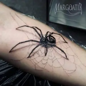 spider tattoo forearm 2
