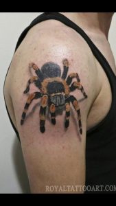 spider tattoo on shoulder taratula