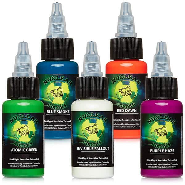 Stichting Nidos  BLOODLINE Tattoo UV Glowing Ink Ultra Violet Invisible  Blacklight Colors 1/2 oz